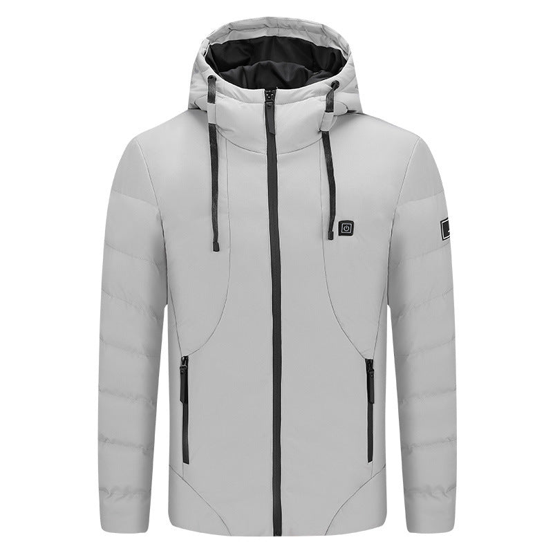 Men's Simple USB Charging Heating Cotton Jacket
