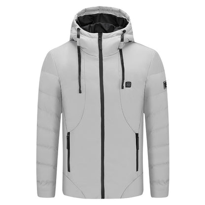 Men's Simple USB Charging Heating Cotton Jacket