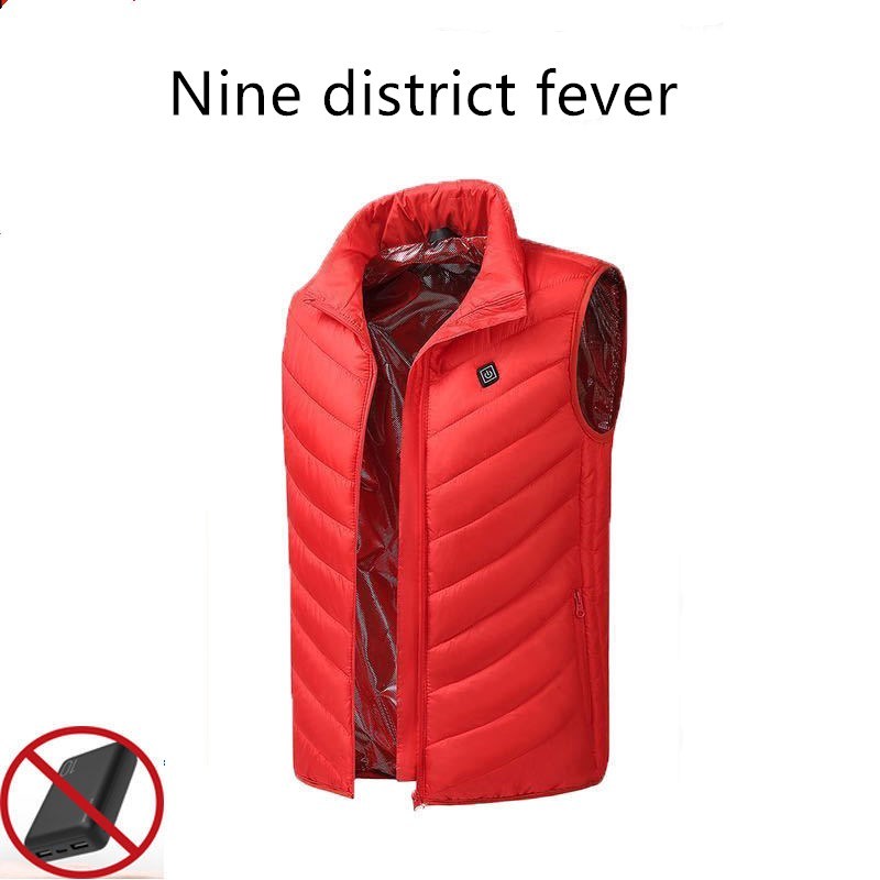 USB charging heating stand collar cotton jacket