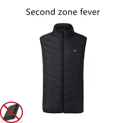 USB charging heating stand collar cotton jacket