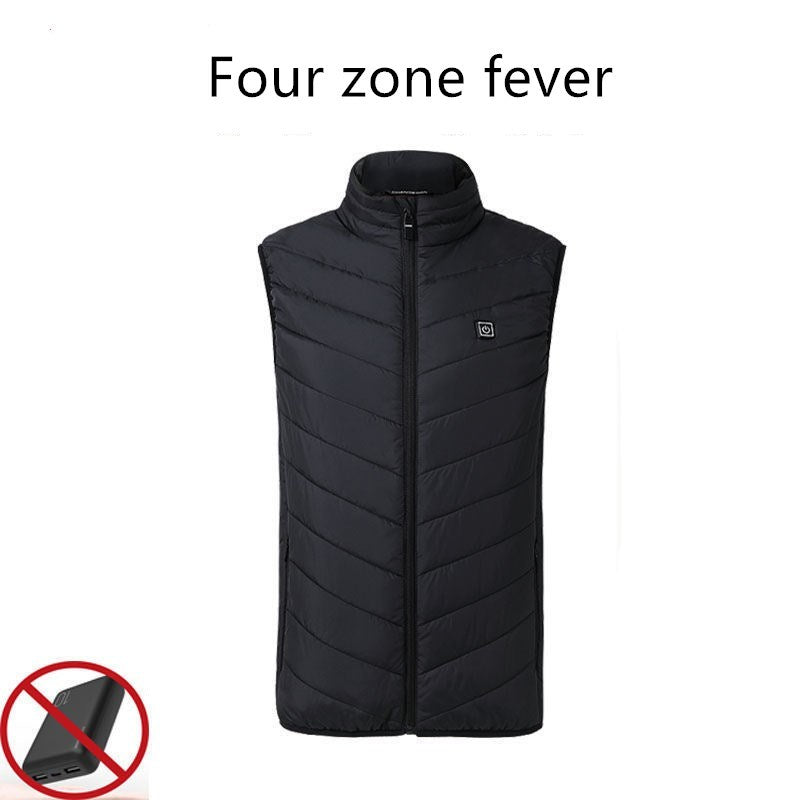 USB charging heating stand collar cotton jacket