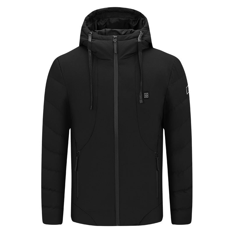 Men's Simple USB Charging Heating Cotton Jacket