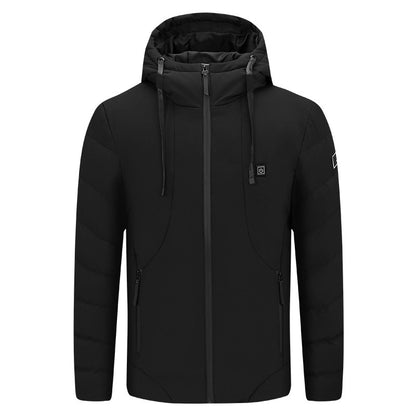 Men's Simple USB Charging Heating Cotton Jacket