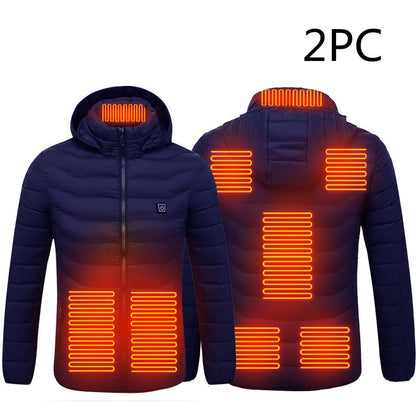 Men's Intelligent 8-zone Heating Stand Collar Hooded