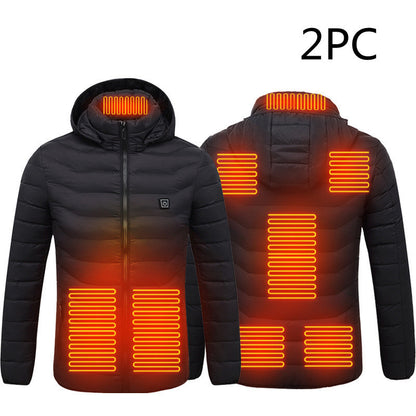 Men's Intelligent 8-zone Heating Stand Collar Hooded