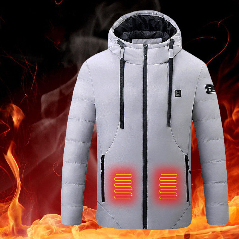 Men's Smart Electric Heating Padded Jacket With USB Charging And Heating